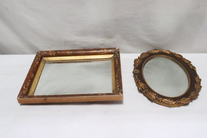 2 Victorian wall mirrors with fancy frames