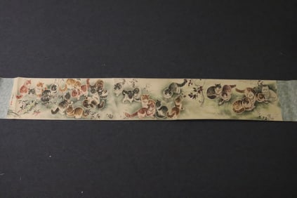 Chinese print hand scroll