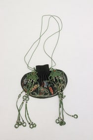 Chinese 18th century embroidery perfume pouch