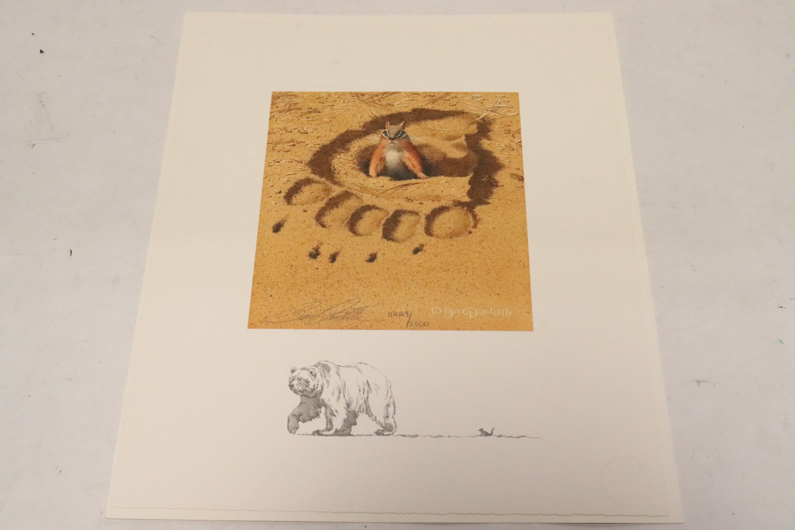 Multiple "no respect" by Bev Doolittle, signed: Multiple "no respect" by Bev Doolittle (California, 1947- ), signed on lower left, ed. 11449/25000, 13.2"x11.3"