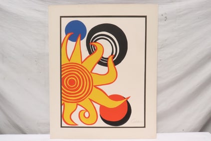 Alexander Calder, lithography "the sun", signed