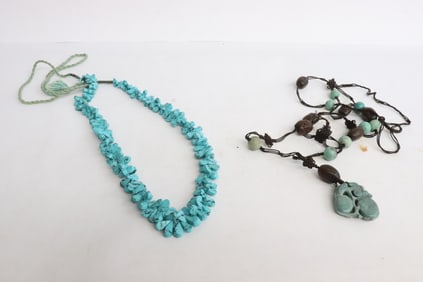 2 turquoise pieces