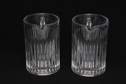 2 Waterford crystal pitchers in marquise pattern