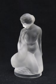 Signed Lalique crystal nude girl