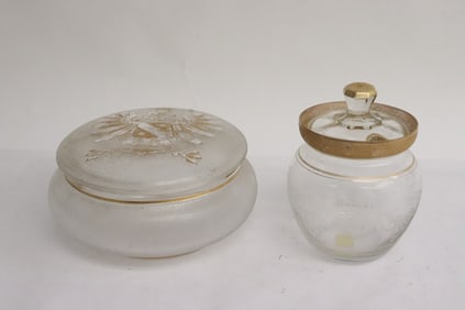 2 crystal powder jars