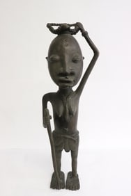 Vintage African bronze sculpture