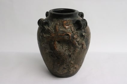 Antique Chinese earthenware jar