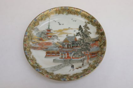 A beautiful hand painted kutani porcelain plate