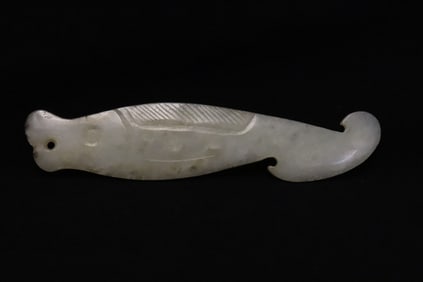 Chinese 19th century light celadon jade pendant
