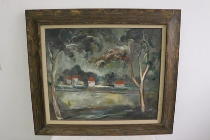 Benjamin Stahl, oil on canvas "abstract landscape"