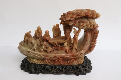 Chinese 19th/20th century shoushan stone carving