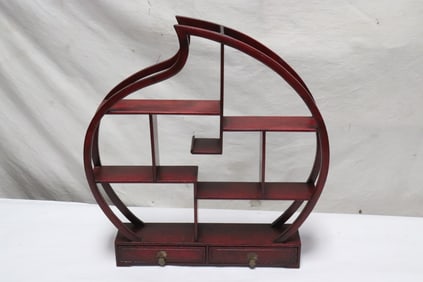 Chinese vintage rosewood table top curio stand