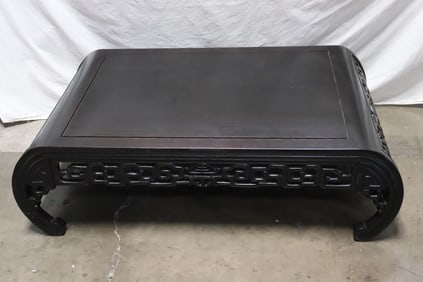 Chinese vintage rosewood low table with pierced decoration