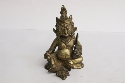 Chinese/ Tibetan vintage bronze sculpture of deity