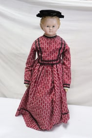 Very rare antique large paper Mache doll