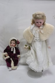 Armand Marseille 126, and a rare paper Mache doll