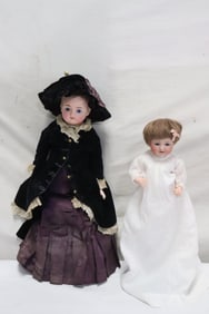 2 antique dolls