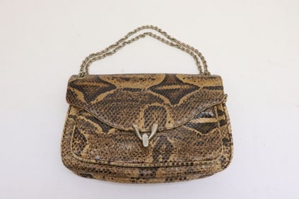 Genuine snake skin lady's hand bag