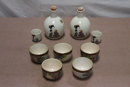 Lot of kutani style porcelain
