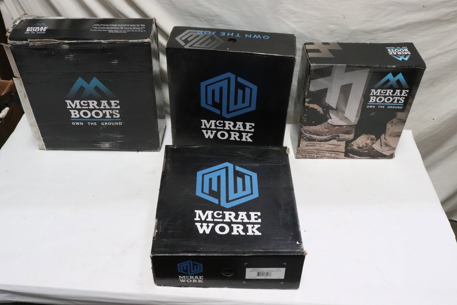 4 McRae boots: 4 McRae boots; size 13M, 13W, 13W, and 14M
