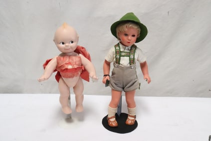a cupid doll, and a Cathy Kruse doll