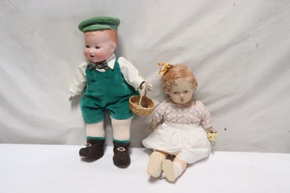 Armand Marseille # 352, & a vintage composition doll