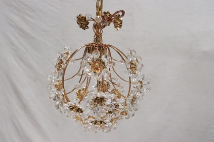 Beautiful crystal flower decorated ceiling light