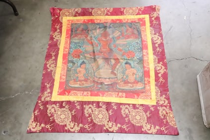 Chinese hand painted thangka
