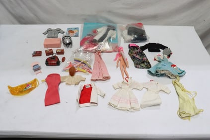 Lot of vintage Barbie cloth and accessories
