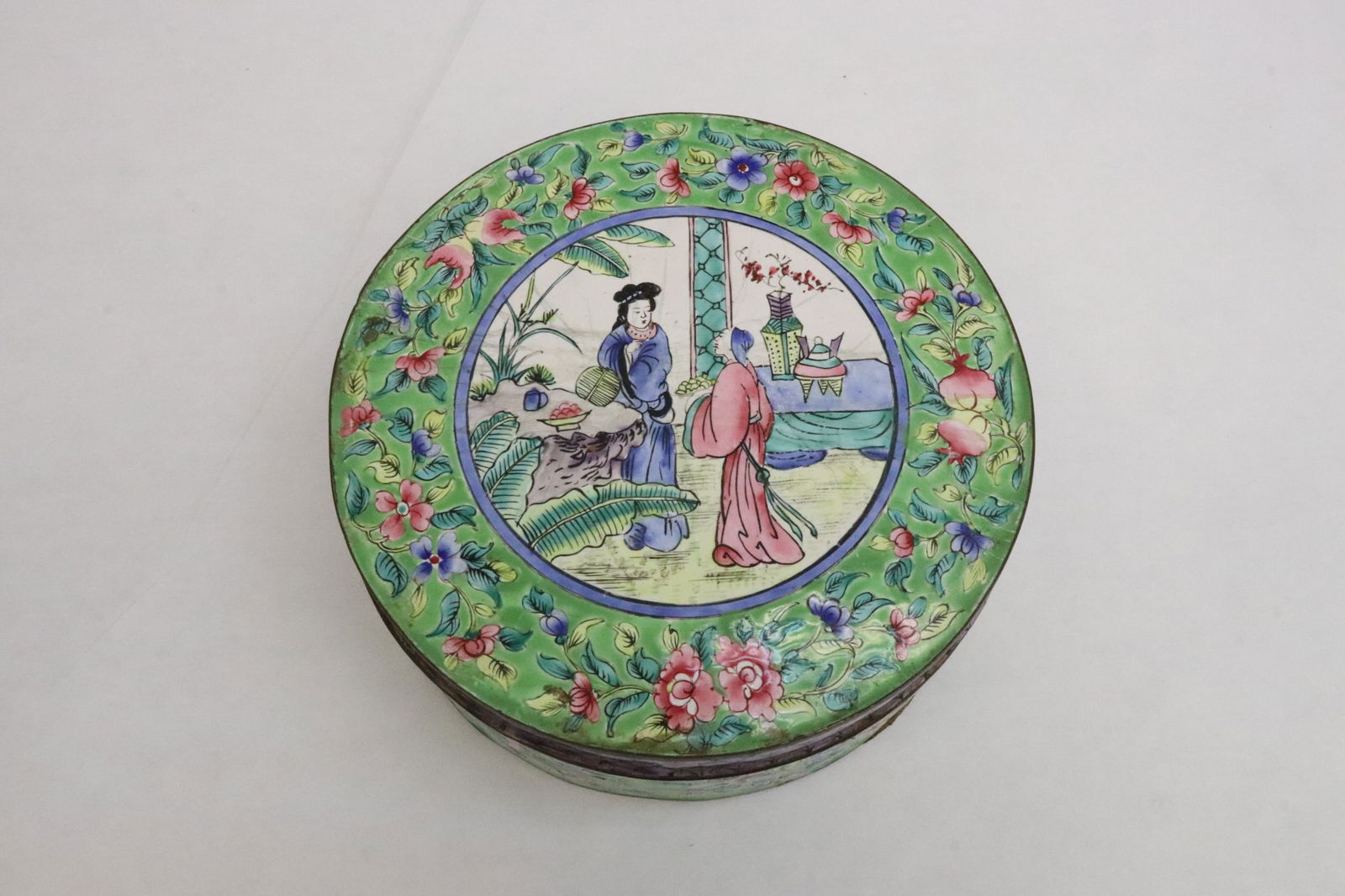 Chinese 19th century enamel on copper box (1 of 9)