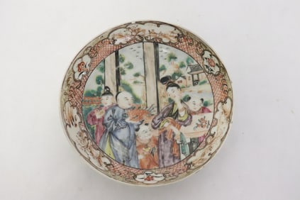 Chinese 18th century famille rose porcelain plate