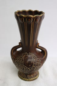 Chinese brown glazed porcelain vase