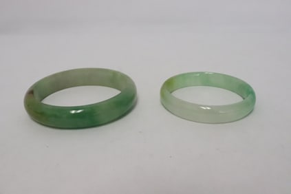 2 jadeite like bangles