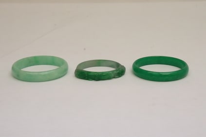 3 jadeite like bangles