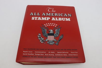 An "all American stamp album"