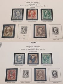 Partial American stamp album, 1867-1972