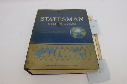 Statesman stamp album, 1800's US & China stamps