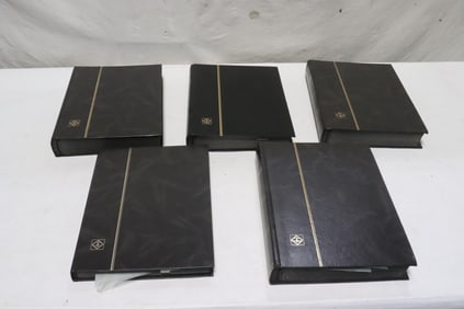 5 vintage stamp albums