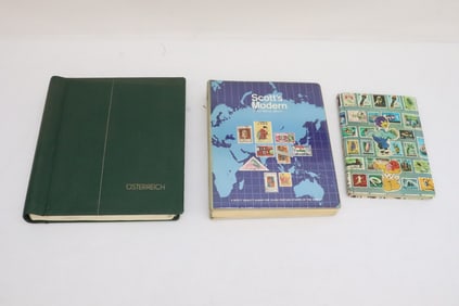 3 partial stamp albums