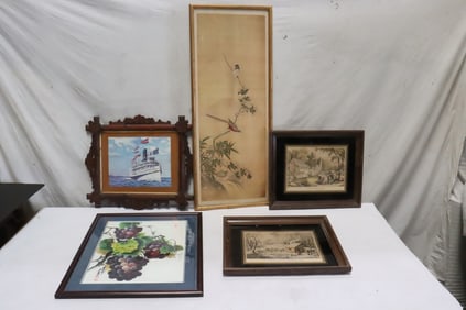 5 pieces etchings/ prints