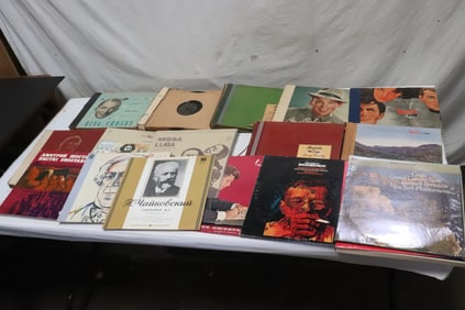 23 Decca record, 10 classical music, & political LP