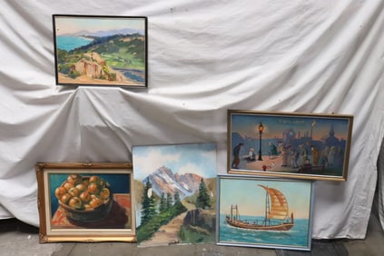 5 oil paintings