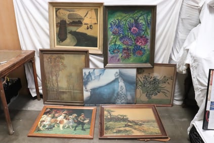 7 pieces paintings/ prints