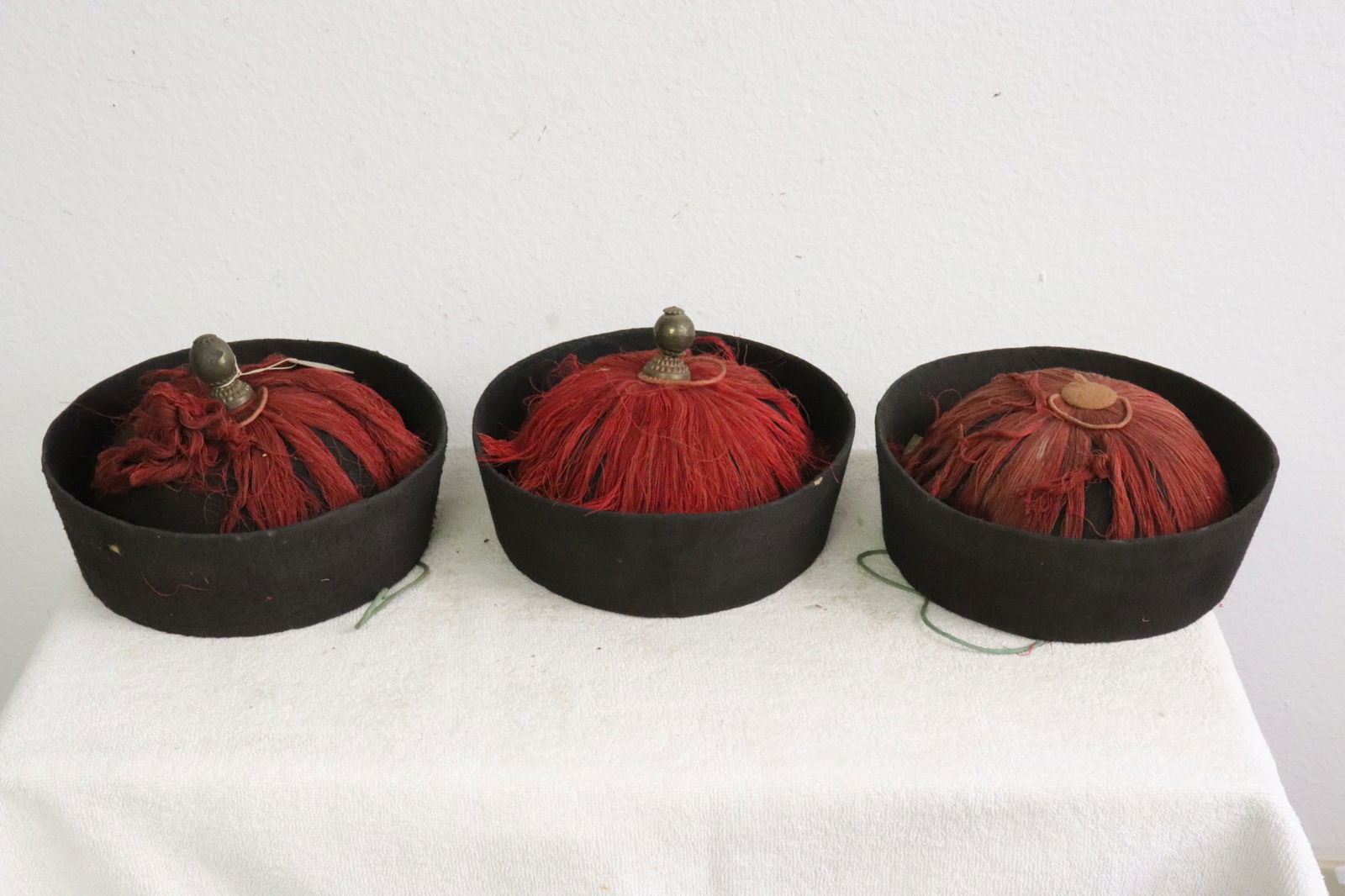 3 Chinese 19th century style officer hats (1 of 10)