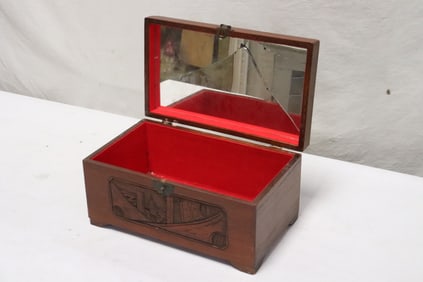 Antique Chinese carved wood box