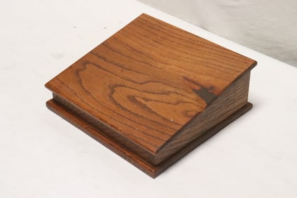 An oak stationery box