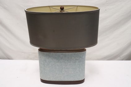 A mid-century porcelain lamp