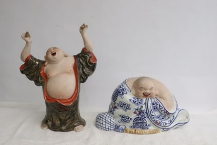 2 interesting porcelain sculpture of deities