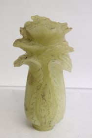 Chinese Peking glass sculpture of cabbage
