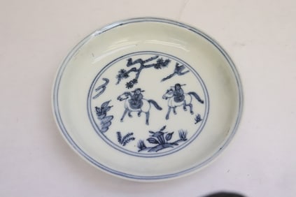Chinese blue and white porcelain plate